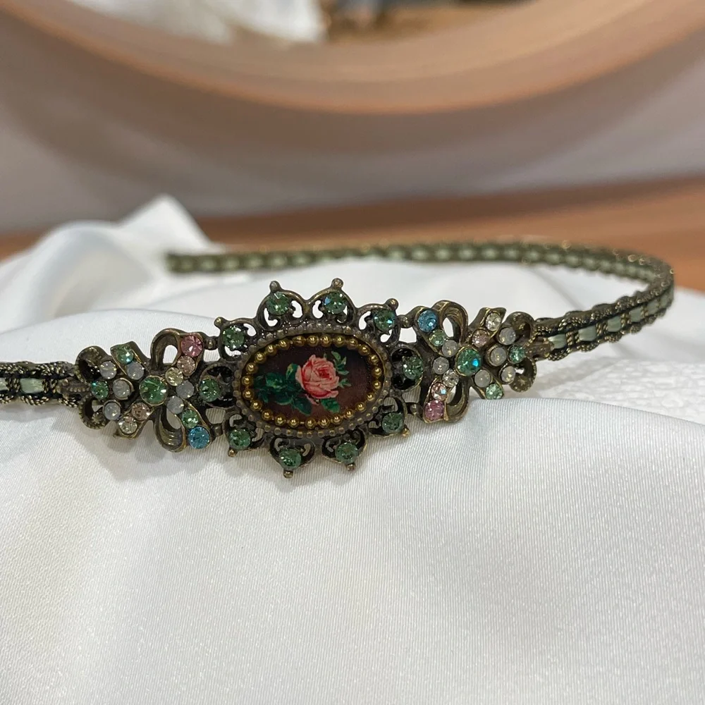 Michal Negrin Vintage Floral Hairband - Picture 2 of 3